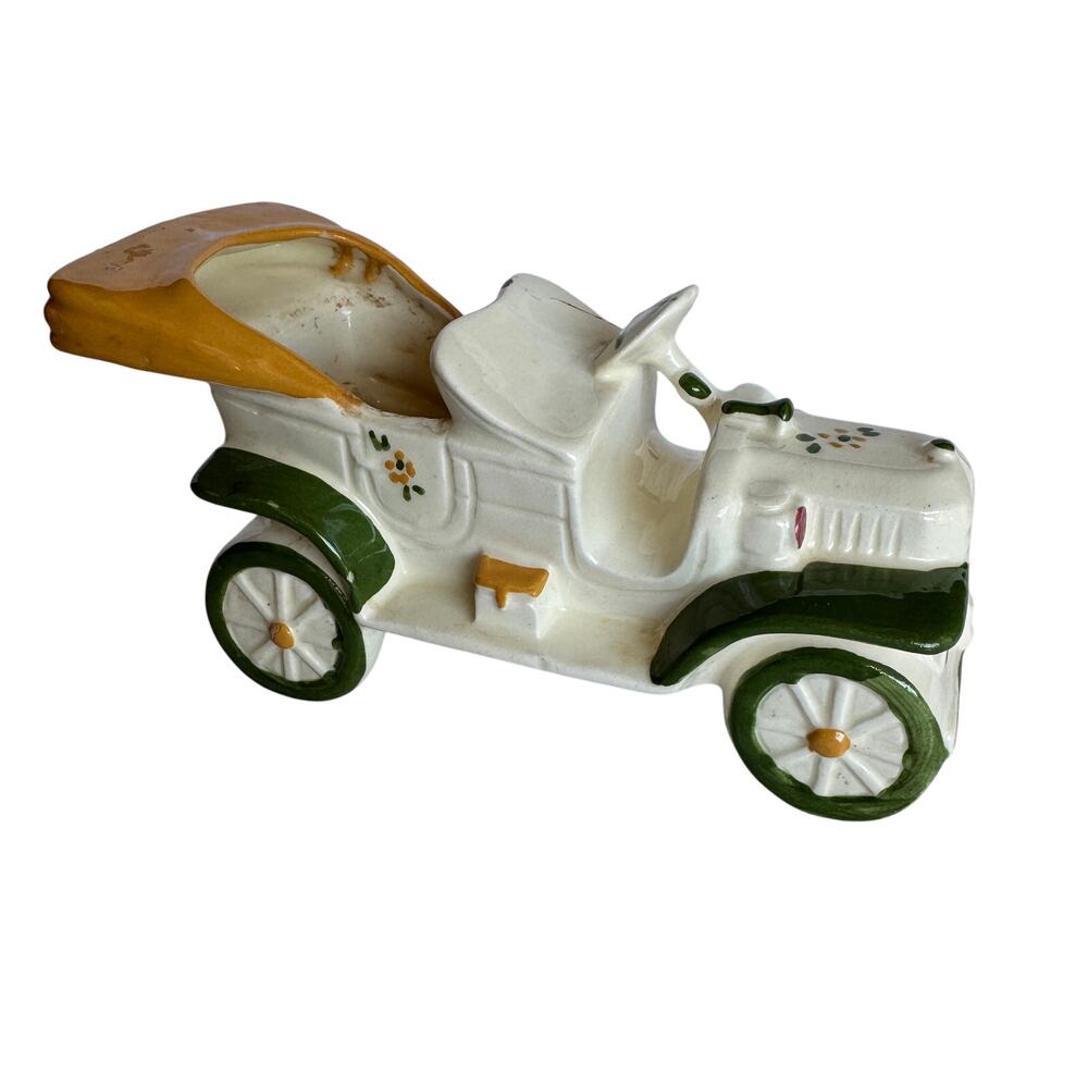 Vintage Ceramic Car Jalopy Planter Vase Pen Pencil Holder Air Plant